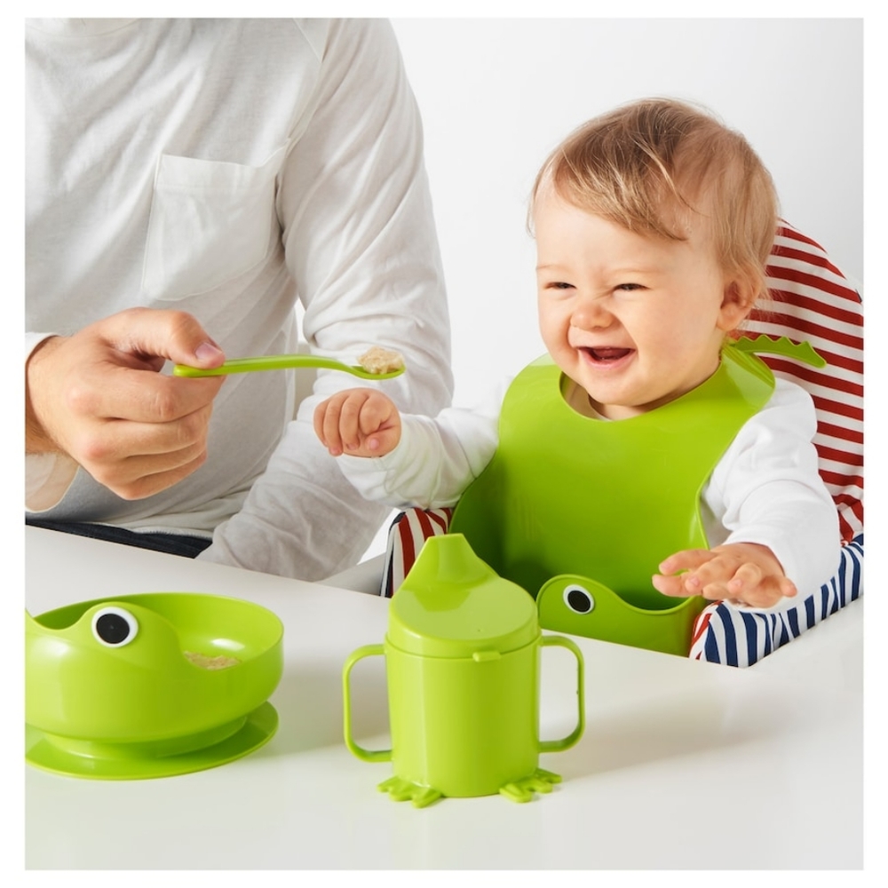 4-piece dinnerware set, green